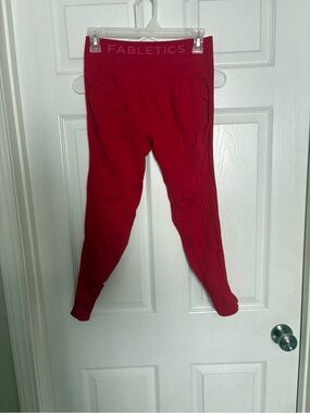 Fabletics Bright Red Kids' Seamless Active Leggings